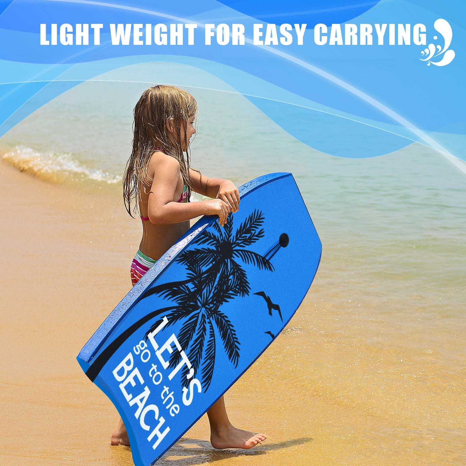 Lightweight Bodyboard, EPS Core, S Size, Blue Surfing at Gallery Canada