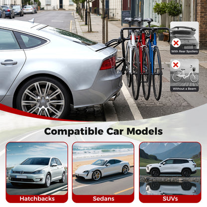 Superbuy Trunk Mount 3-Bike Rack with Anti-Sway Straps & Soft Padding for SUV Garages at Gallery Canada