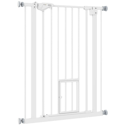 36" Indoor Dog Gate for Doorways, House, Stairs, White Houses, Kennels & Pens White at Gallery Canada