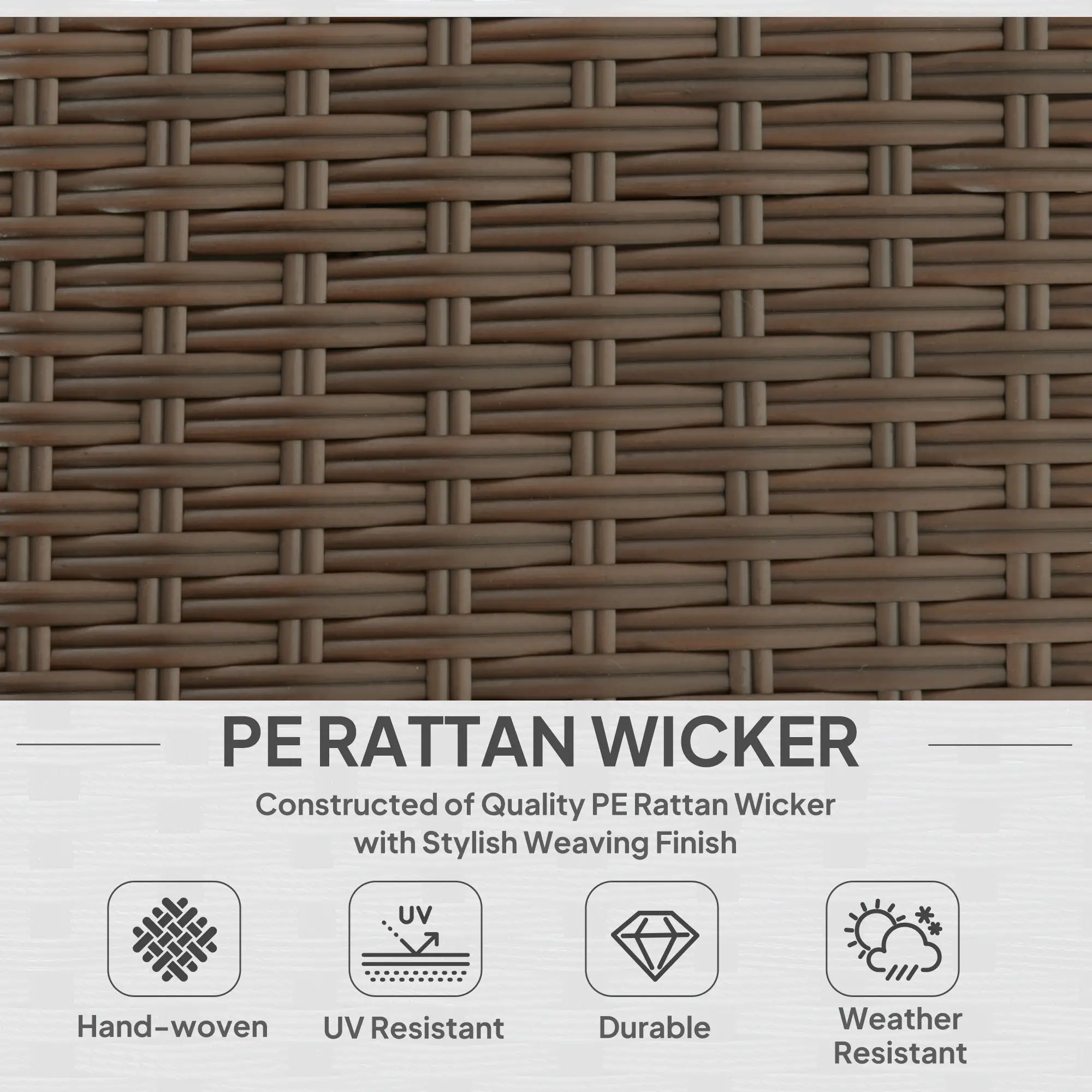 Modern Rattan Sofa Set, 3pcs, Wicker Patio Furniture with Coffee Table Patio Furniture Sets at Gallery Canada