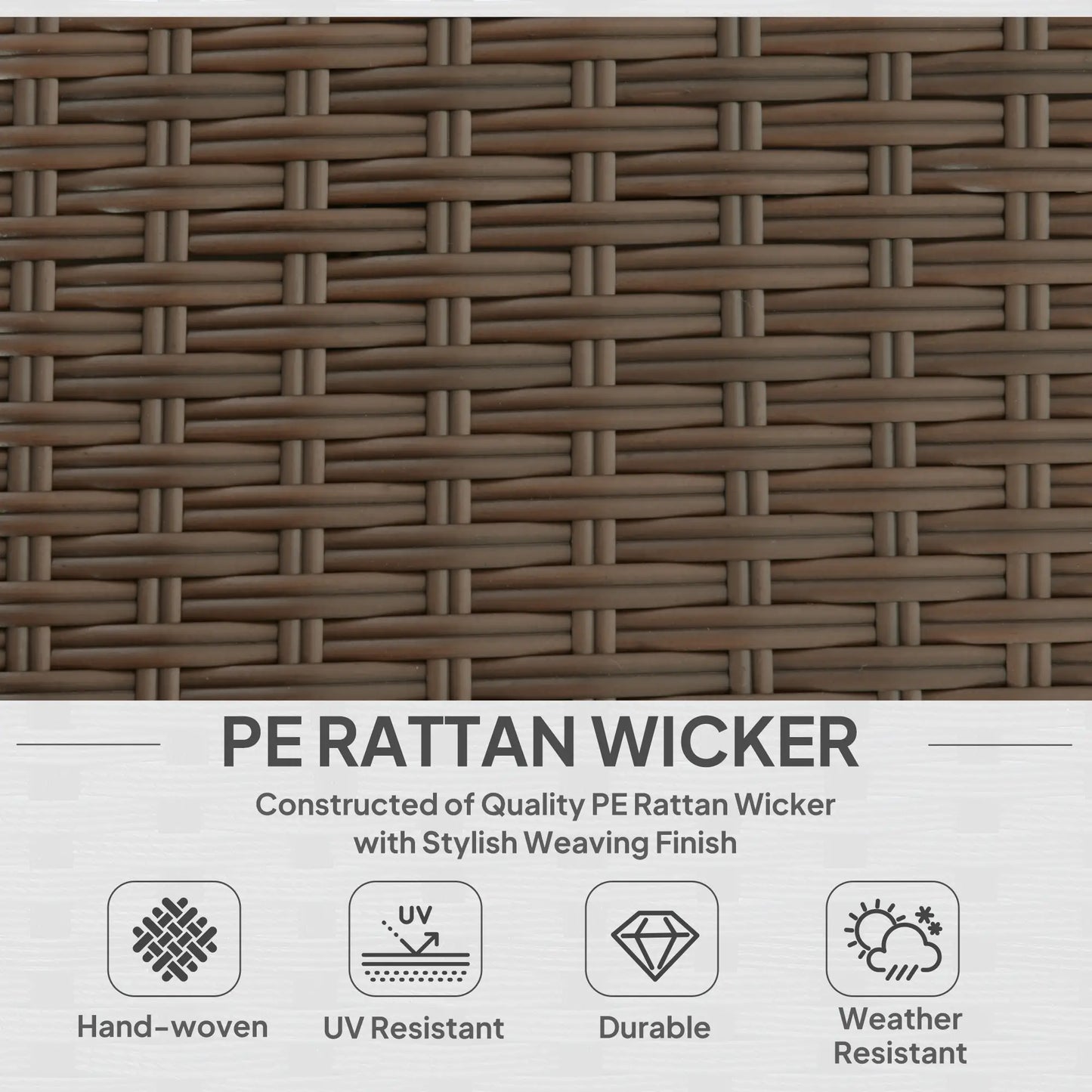 Modern Rattan Sofa Set, 3pcs, Wicker Patio Furniture with Coffee Table Patio Furniture Sets at Gallery Canada