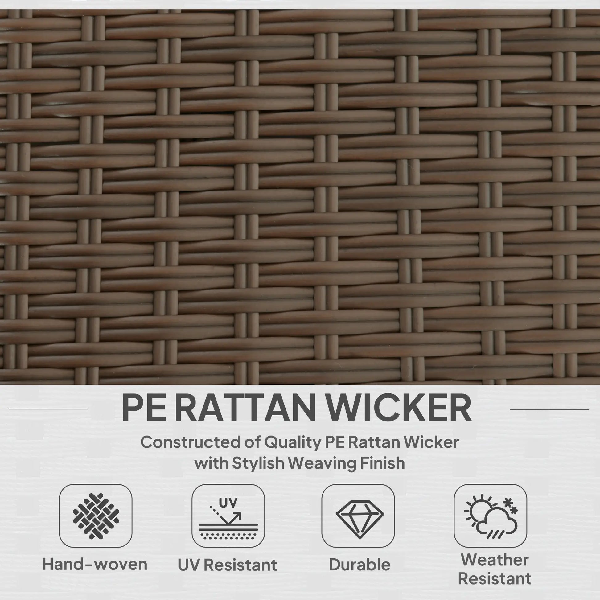 Modern Rattan Sofa Set, 3pcs, Wicker Patio Furniture with Coffee Table Patio Furniture Sets at Gallery Canada