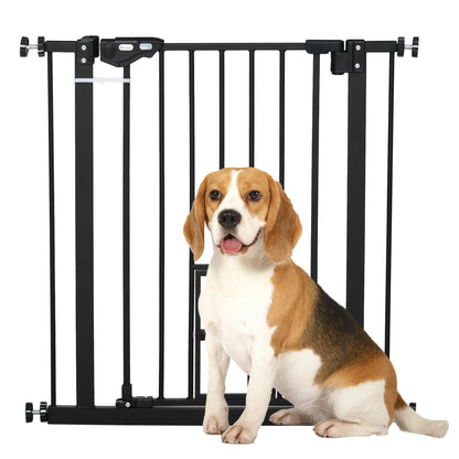 Retractable Gate, Extra Wide 29-32 Inch, Press-Mounted with Cat Door Houses, Kennels & Pens at Gallery Canada