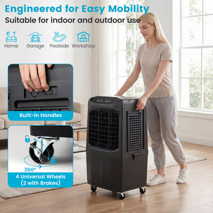Swamp Cooler 1800 CFM, Evaporative Air Cooler, 7 Gal Tank, Black Air Coolers at Gallery Canada