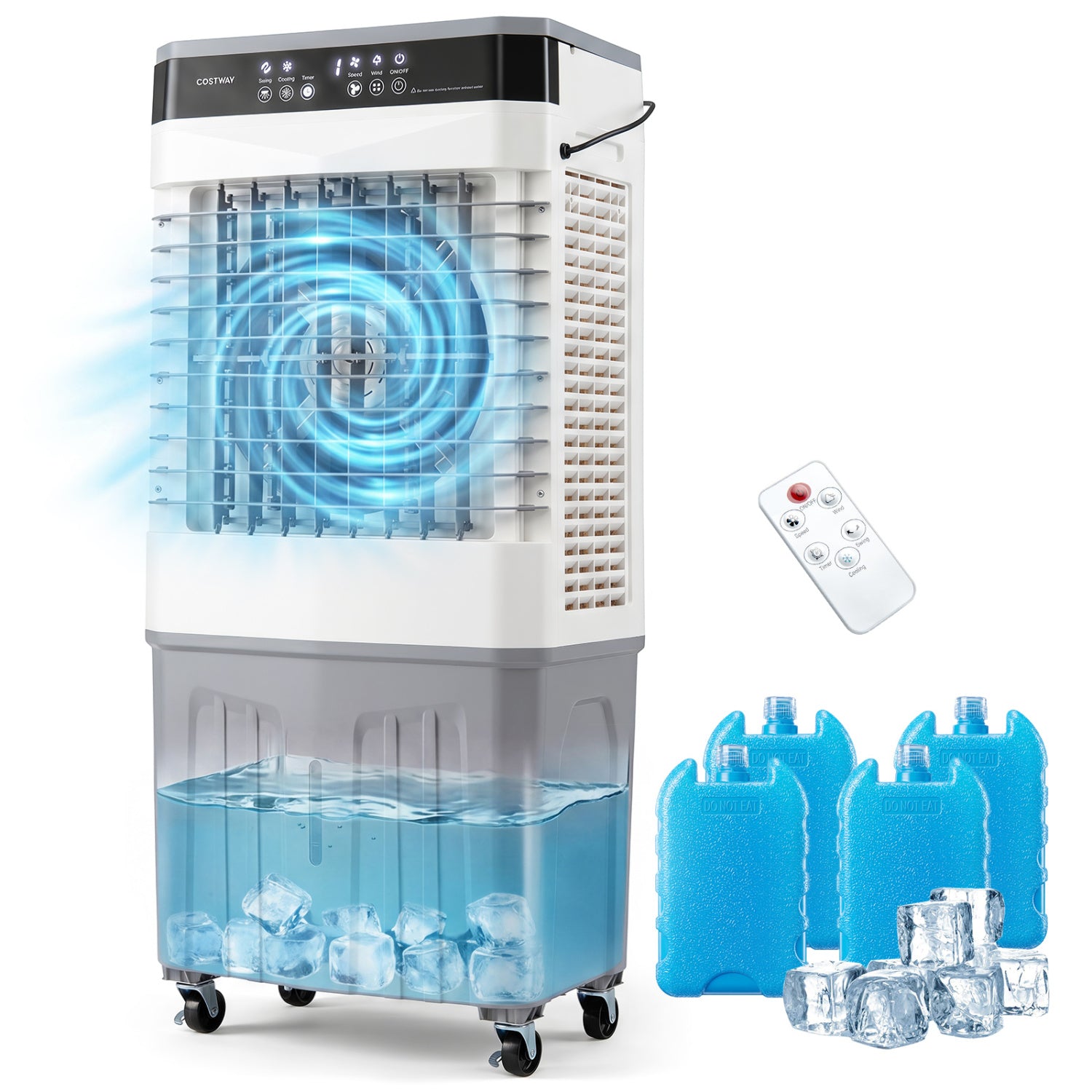 2100 CFM 3-In-1 Evaporative Air Cooler, 7.2 Gal Tank, White Air Coolers at Gallery Canada