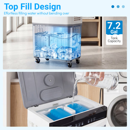 2100 CFM 3-In-1 Evaporative Air Cooler, 7.2 Gal Tank, White Air Coolers at Gallery Canada