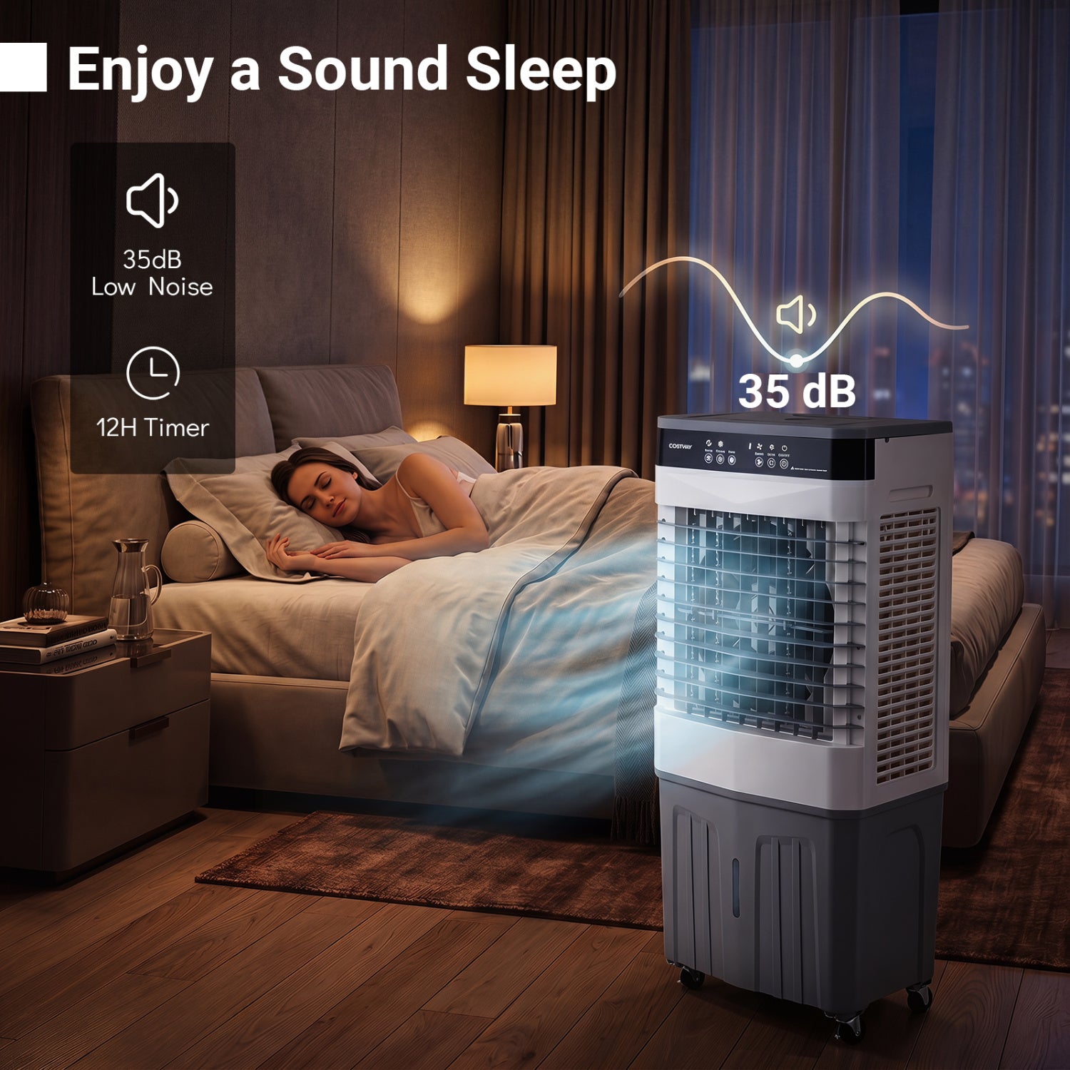 2100 CFM 3-In-1 Evaporative Air Cooler, 7.2 Gal Tank, White Air Coolers at Gallery Canada