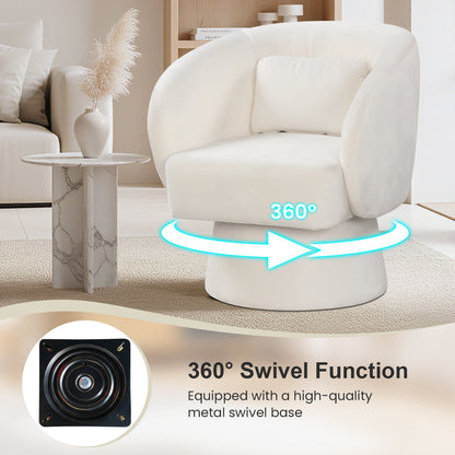 Swivel Accent Chair, Upholstered Barrel Chair, Beige Sofas & Loveseats at Gallery Canada