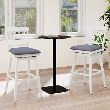 Swivel Bar Stools Set of 4 Counter Height Barstools with Backrest Upholstered Seat Cushion-29 Inches Bar Stools at Gallery Canada