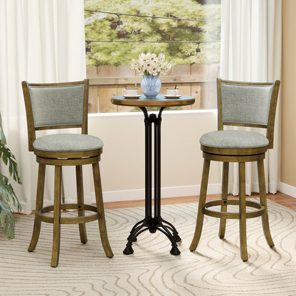 Swivel Bar Stools, Set of 2, Soft-Padded Back and Seat, Gray Bar Stools at Gallery Canada