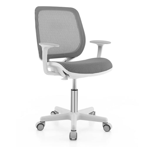 Swivel Mesh Children Computer Chair, Adjustable Height, Gray