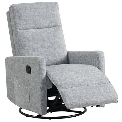 Swivel Rocking Chair 360°, Nursery Reclining Armchair, Gray Floor Chairs Gray at Gallery Canada