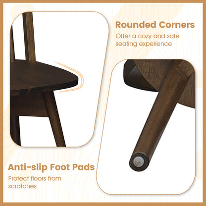 Swivel Windsor Dining Chairs, Set of 4, Solid Rubber Wood Frame, Walnut Dining Chairs at Gallery Canada