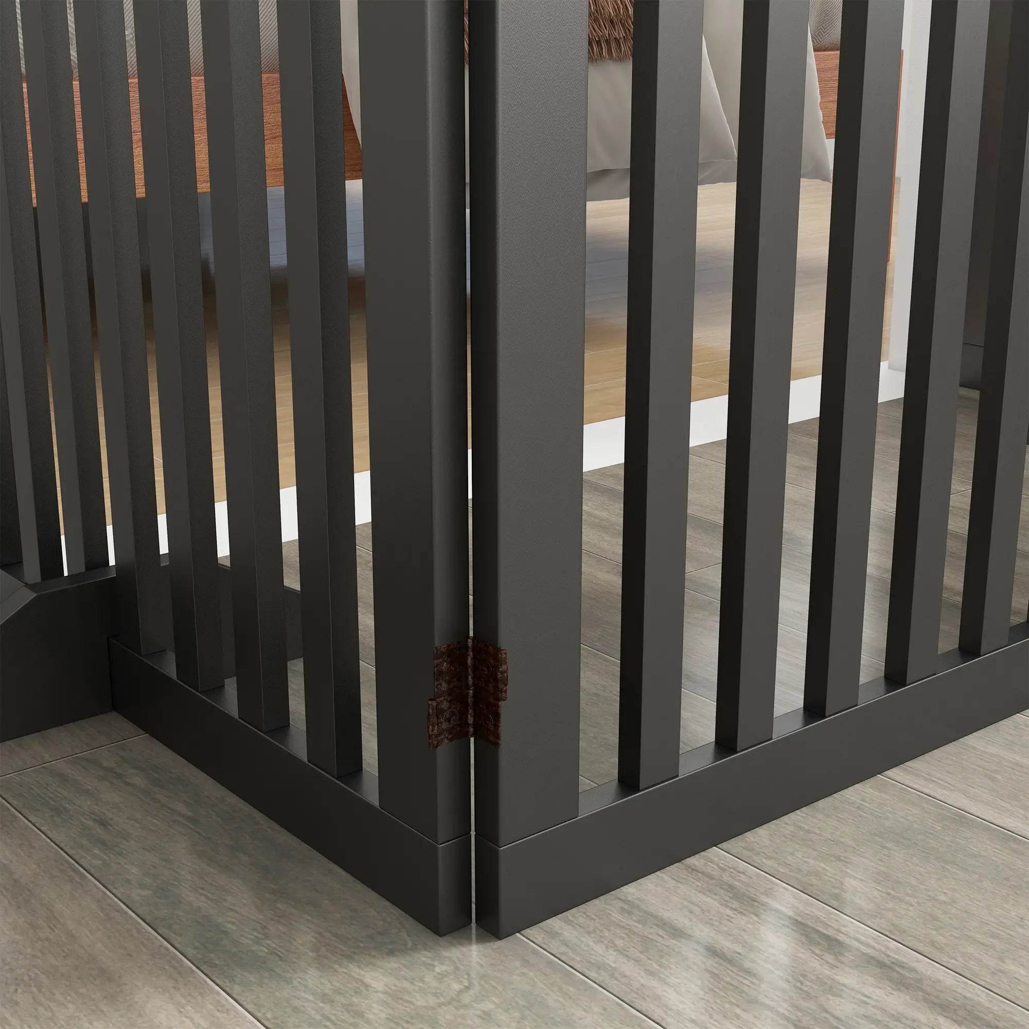 80 Extra Wide Pet Gate With Support Feet, Black Houses, Kennels & Pens at Gallery Canada