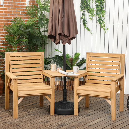 3Pcs Outdoor Bench Set, Backyard, Balcony, Light Brown Outdoor Benches Light Brown at Gallery Canada