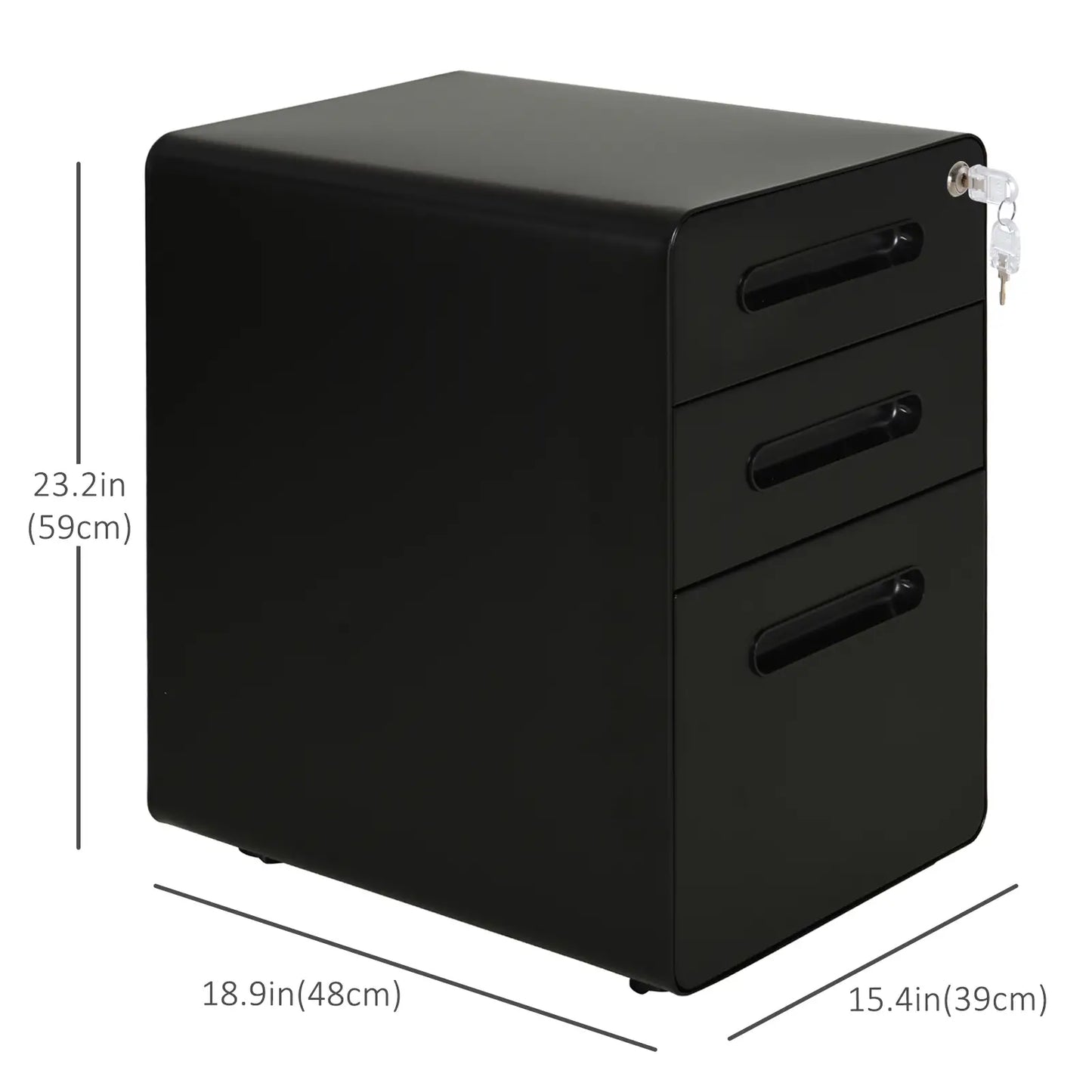 Lockable File Cabinet, Steel Filing Cabinet on Wheels for Legal, A4, Letter Size, Home Office Office Cabinets & Cupboards at Gallery Canada