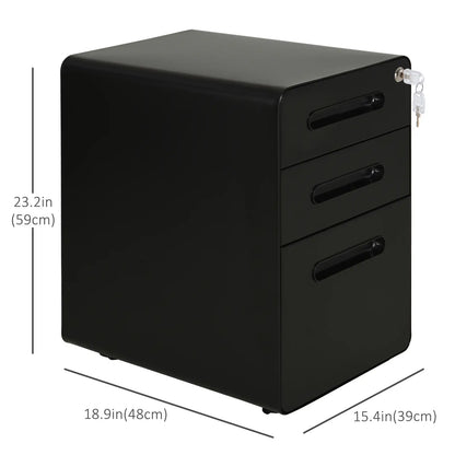 Lockable File Cabinet, Steel Filing Cabinet on Wheels for Legal, A4, Letter Size, Home Office Office Cabinets & Cupboards at Gallery Canada