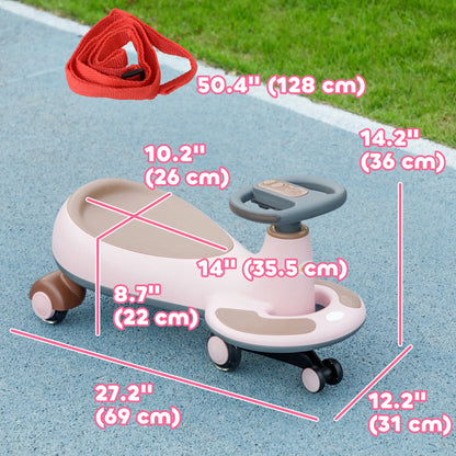 Kids Wiggle Car With Parent Rope, Music, Light, Pink Riding & Rocking Toys at Gallery Canada