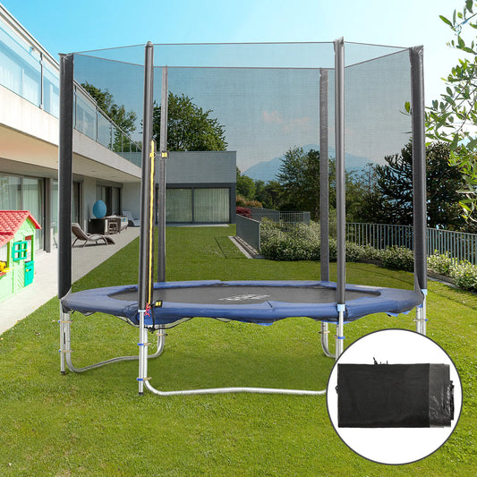 8FT Round Trampoline Enclosure Net, Outdoor Safety, Black Trampolines Black at Gallery Canada