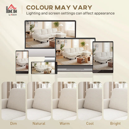 U-Shaped Sectional Sofa, Double Chaise, 2200lb Capacity, Beige 3-Seater Sofas at Gallery Canada