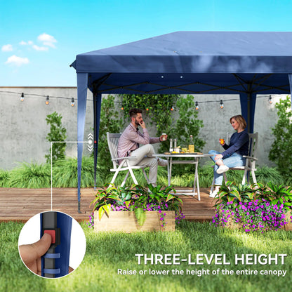 10' x 20' Outdoor Pop Up Canopy Tent, Instant Shelter With Carrying Bag, Blue Pop Up Canopies at Gallery Canada