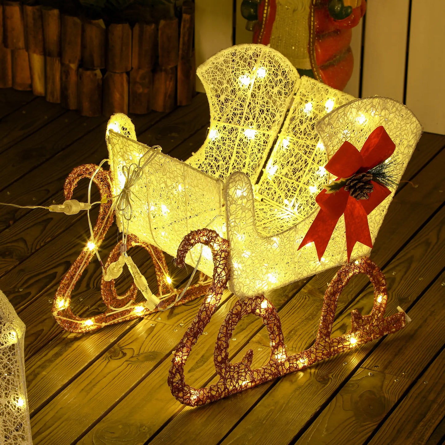 Lighted Deer Christmas Decor, 170 LED, Garden, White Christmas Deer Lights at Gallery Canada