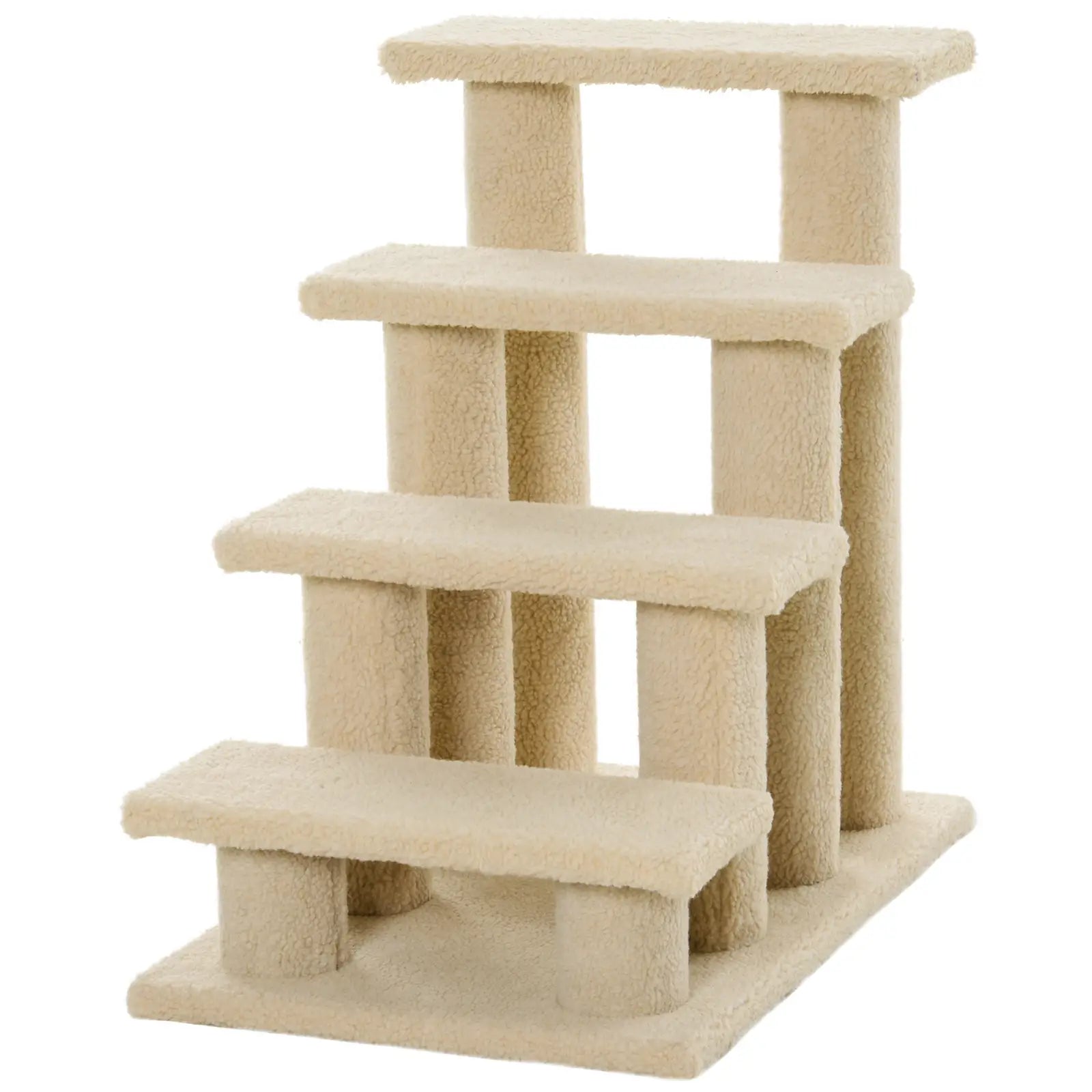 23.5" 4 Tier Pet Stairs, Dog Cat Step, Cream White Cat Stairs at Gallery Canada