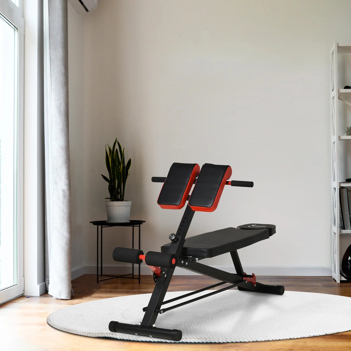 Adjustable Weight Bench, Roman Chair, Hyper Extension, Ab Sit Up, Black and Red Weight Benches at Gallery Canada