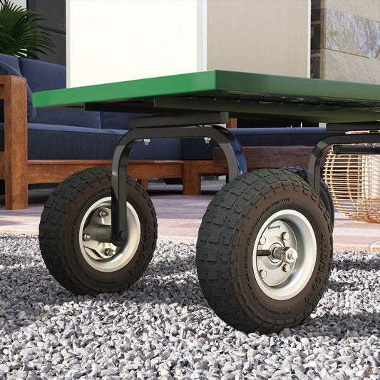 Set Of 2 Pneumatic Wheels, 10" Wheelbarrow Wheels Replacement, Black Garden Accessories Black at Gallery Canada