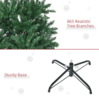 6.9ft Artificial Christmas Tree, Metal Stand, Spruce Tips, Green Artificial Christmas Trees at Gallery Canada