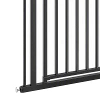 30-32In Baby Pet Gate 36In H Auto-Close Two-Way, Black