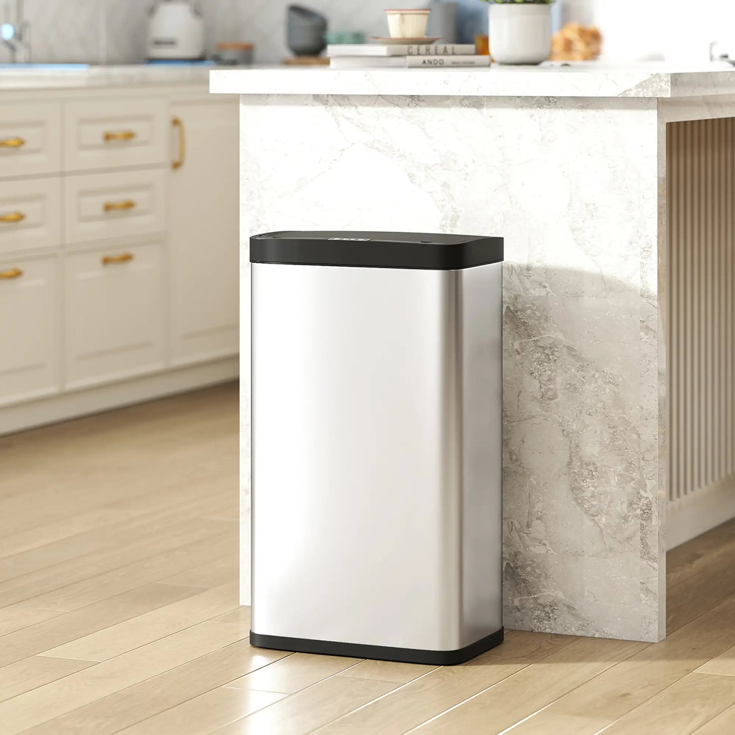 12 Gallon Sensor Can, Automatic Garbage Can, Stainless Steel, Silver Household Supplies at Gallery Canada
