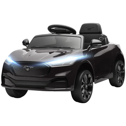 Ride On Car For Kids, 12V Electric Car, Remote Control, LED Light, Music, Black Electric Toy Cars Black at Gallery Canada