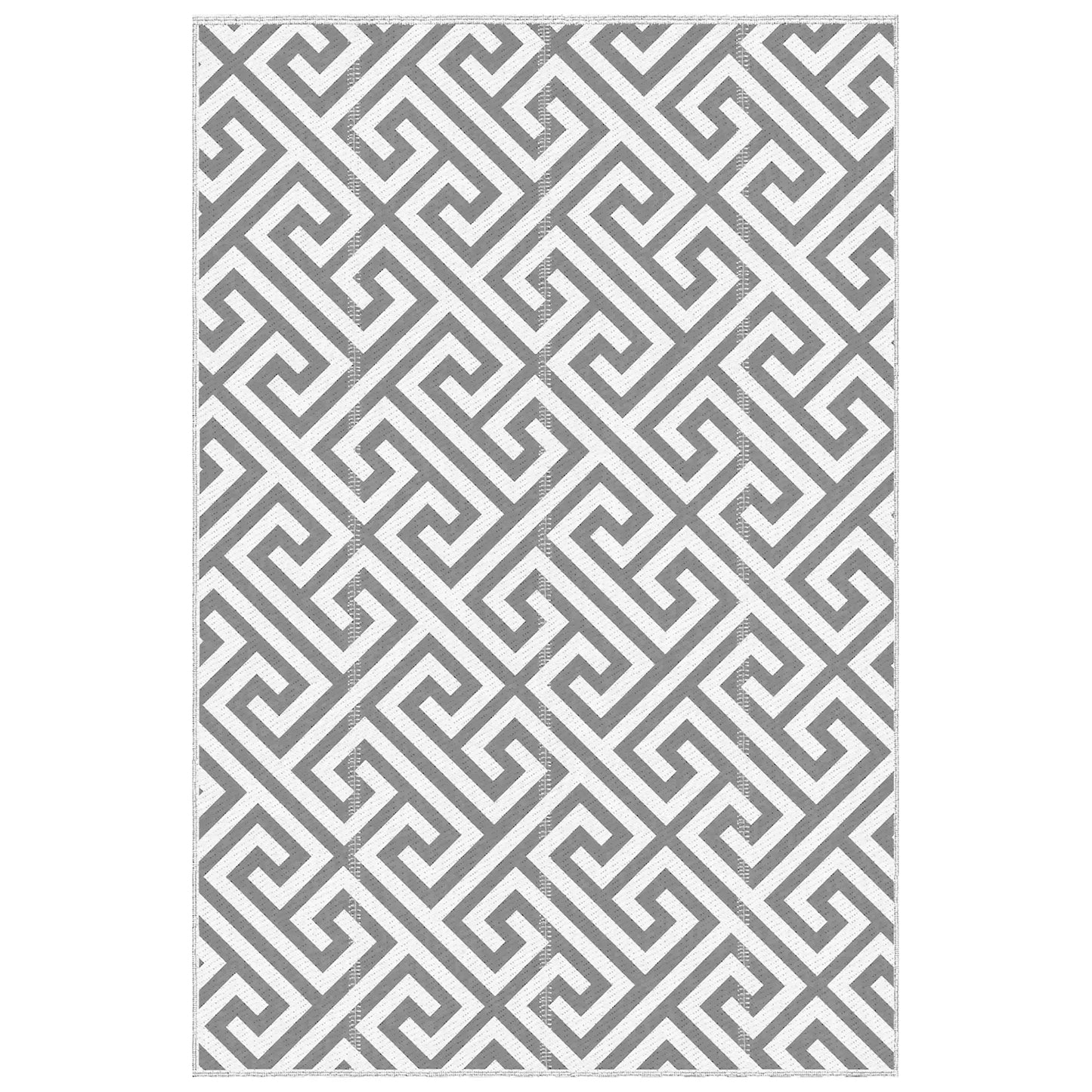 Reversible Outdoor RV Rug, Patio Floor Mat, 5' x 8', Grey & White Garden Decor at Gallery Canada