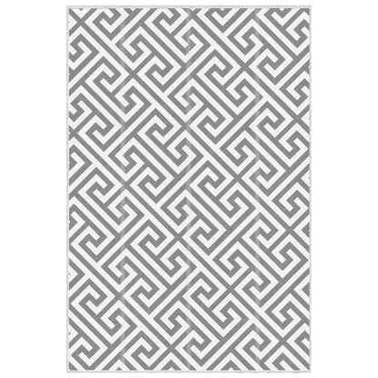 Reversible Outdoor RV Rug, Patio Floor Mat, 5' x 8', Grey & White Garden Decor at Gallery Canada