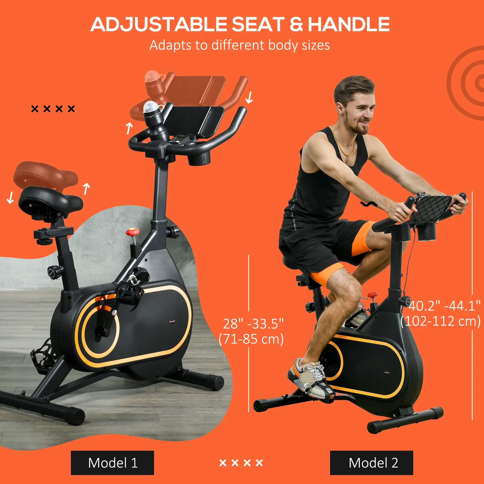 Magnetic Resistance Exercise Bike, LCD Display, Low Noise, Indoor Cycling Bike Exercise & Stationary Bikes at Gallery Canada