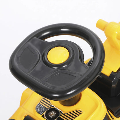 Kids Ride On Construction Car, Push Toy with Horn, Storage, Yellow Toy Excavators at Gallery Canada