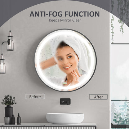 LED Bathroom Mirror, Dimmable Anti Fog, 3 Temperatures, 24 Inch, Color Wall Mirrors at Gallery Canada