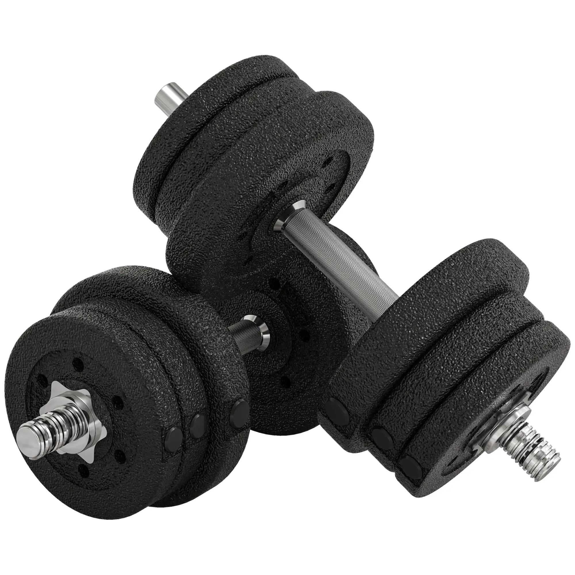55 lbs Adjustable Dumbbells, Weight Set, for Home Gym, Black Dumbbells & Barbells at Gallery Canada