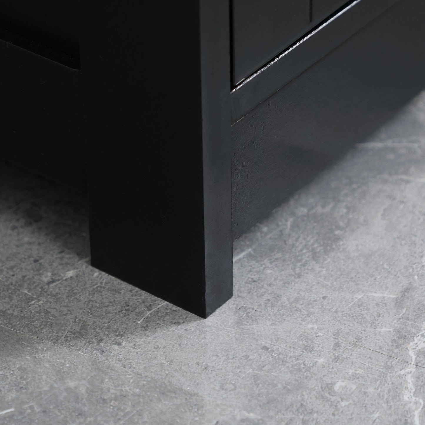 Under Sink Bathroom Cabinet, 2 Doors with Shelf, Black Bathroom Cabinets at Gallery Canada