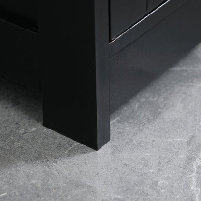 Under Sink Bathroom Cabinet, 2 Doors with Shelf, Black Bathroom Cabinets at Gallery Canada