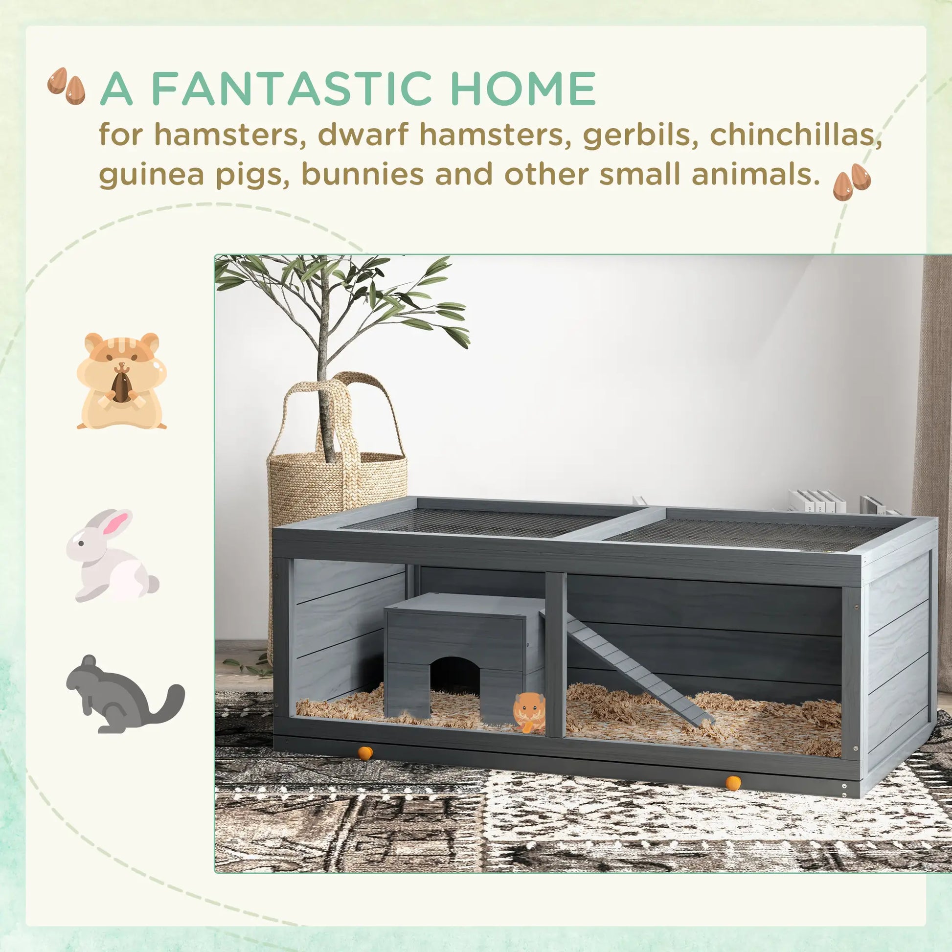 Small Animals Hutch With Sliding Tray, Play House For Hamsters, Gerbils Hamster Cages at Gallery Canada