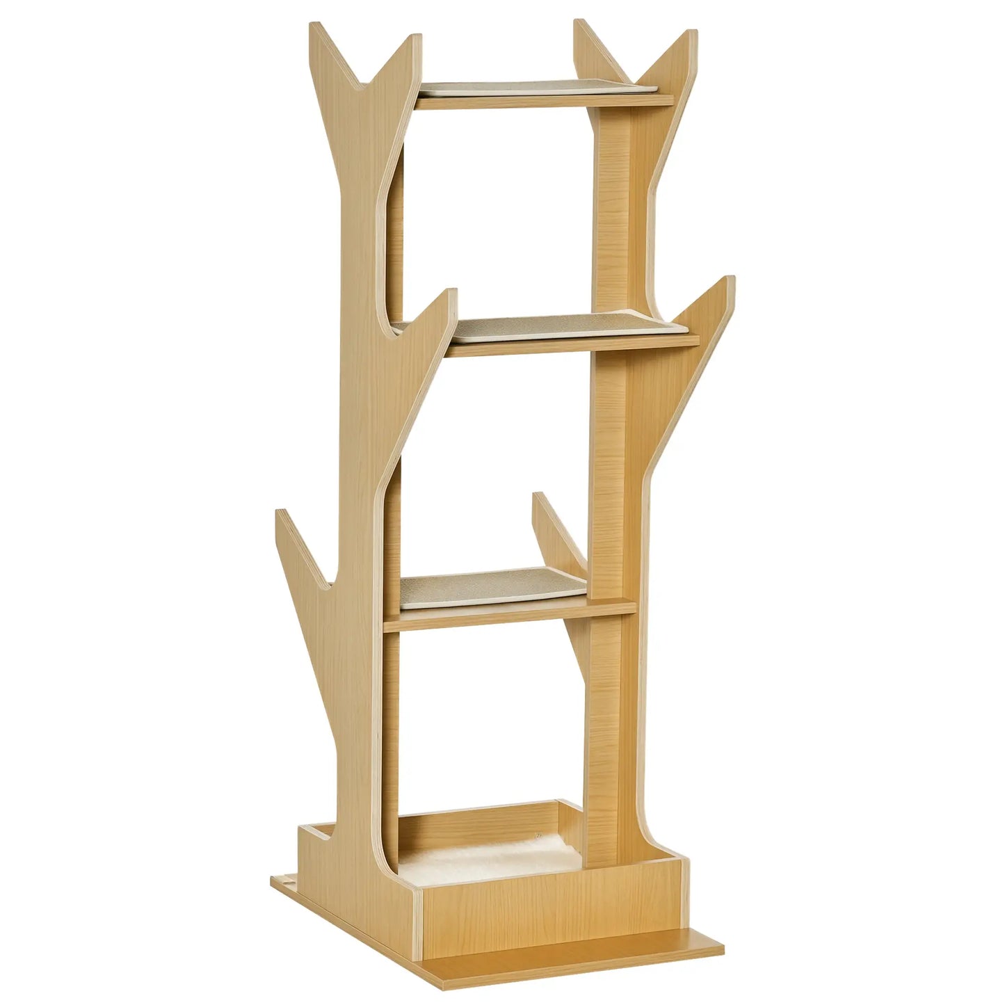 4-Level Cat Tree with Resting House, Activity Center, Oak Cat Towers Oak at Gallery Canada