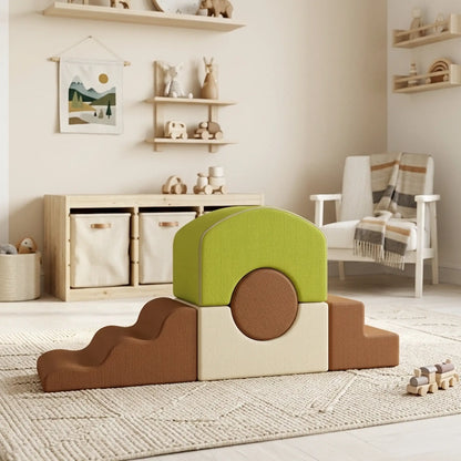 5-Piece Foam Climbing Blocks, Non-Slip, Washable Cover for Crawling