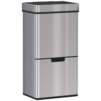 Sensor Trash Can, 19 Gallon Stainless Steel, 3 Compartments, Silver Household Supplies at Gallery Canada