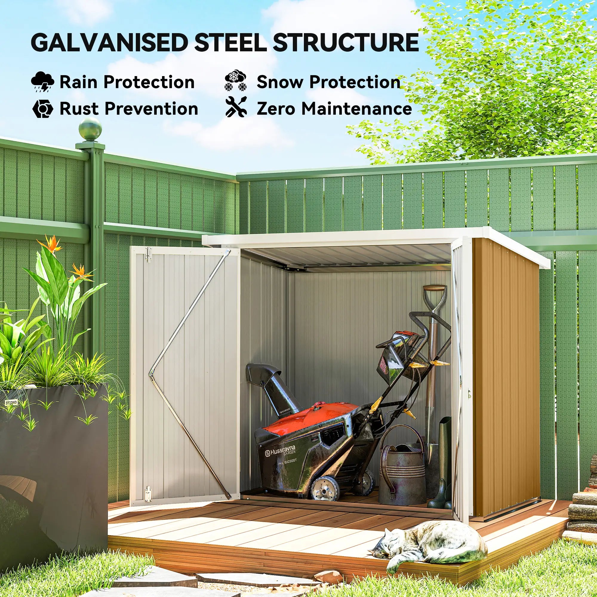5' x 3' Metal Garden Storage Shed With Double Doors Sheds at Gallery Canada