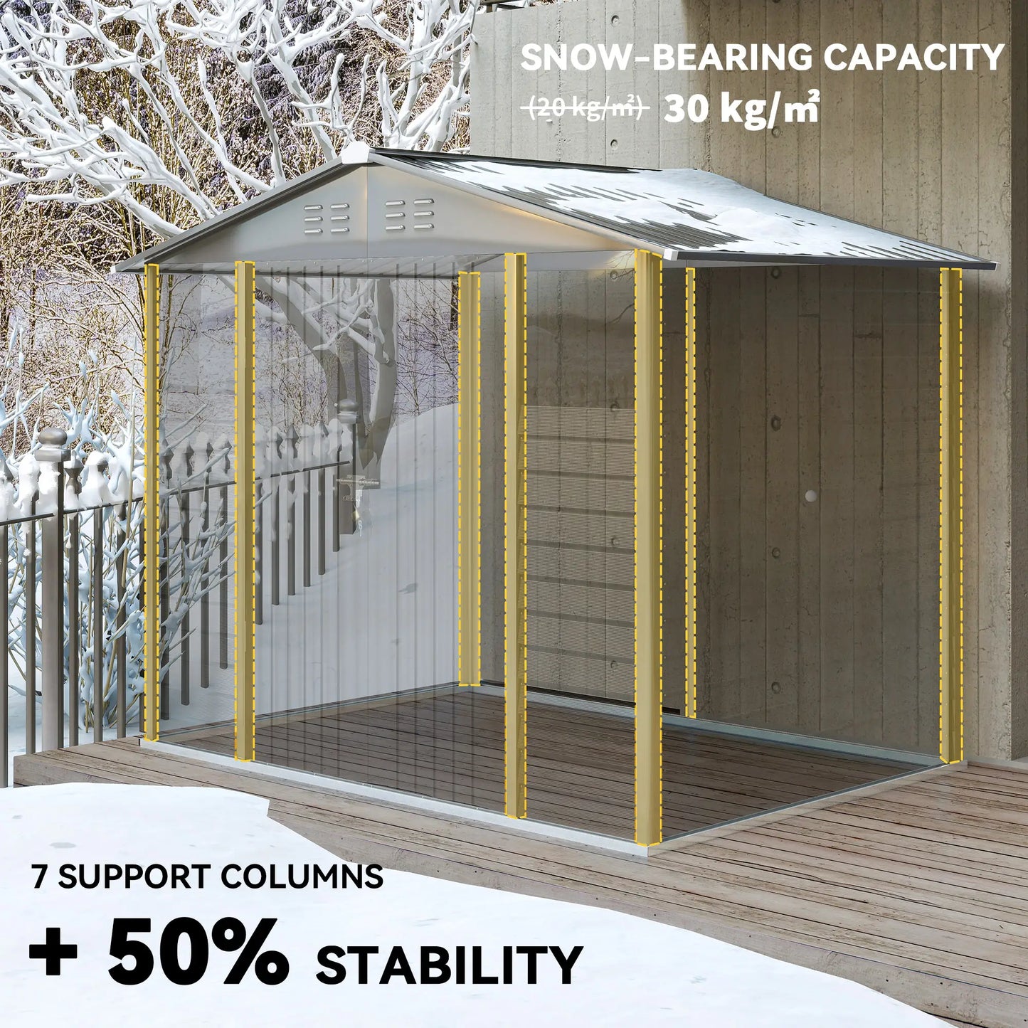 8' x 6' Outdoor Storage Shed, Metal Garden Shed, Dark Grey Sheds at Gallery Canada