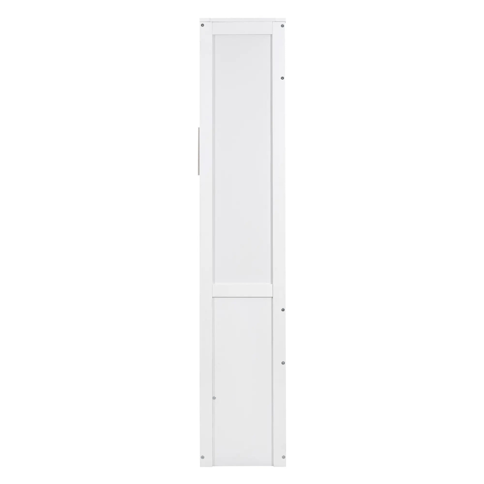 Murphy Bed with Storage Shelves, Space-Saving Wall Bed, 87.5