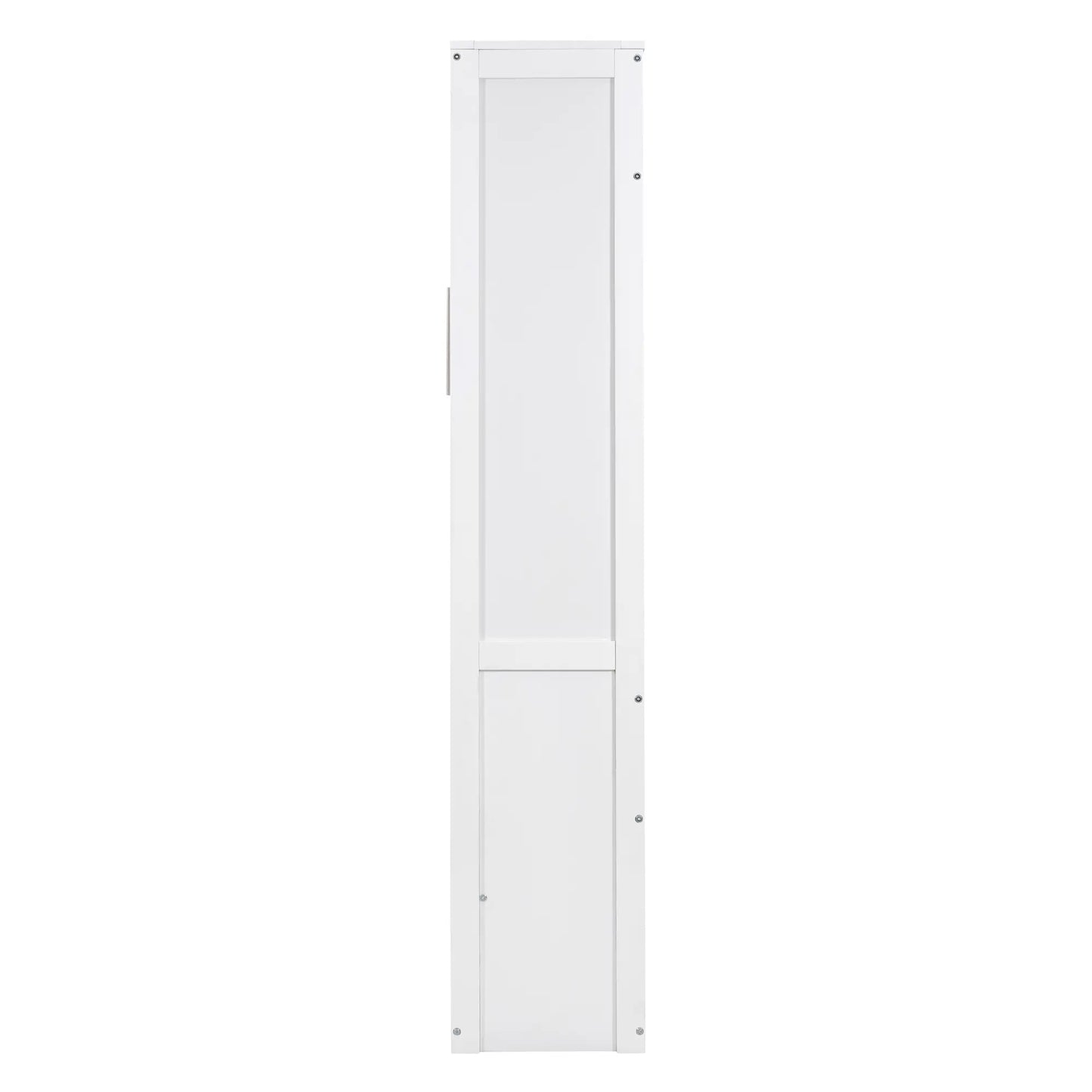 Murphy Bed with Storage Shelves, Space-Saving Wall Bed, 87.5" L x 16" W x 84" H, White Bed Frames at Gallery Canada