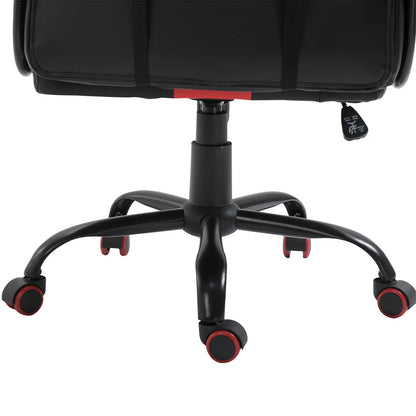 High Back Racing Style Gaming Chair, Adjustable PU Leather, Lumbar Support, Red Video Game Chairs at Gallery Canada